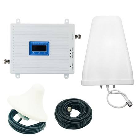 Tri-Band 900MHz 1800MHz 2100MHz 2G 3G 4G Mobile Phone Signal Amplifier with US Plug T5914
