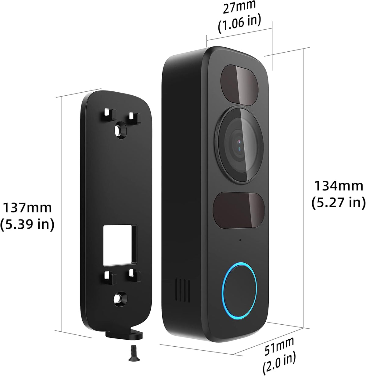 Wired Video Doorbell Camera with 2-Way Audio P18559