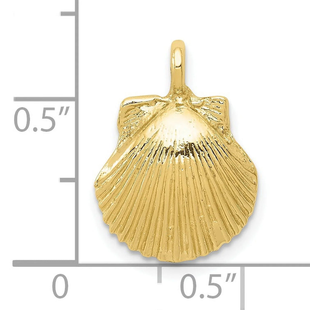 10K Yellow Gold Seashell Pendant C434