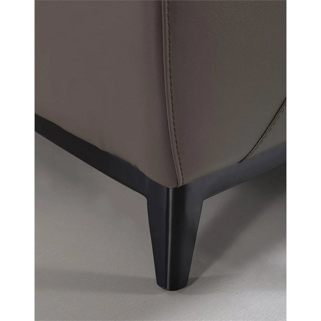 Taupe Brown Italian Aniline Leather Sofa P8054