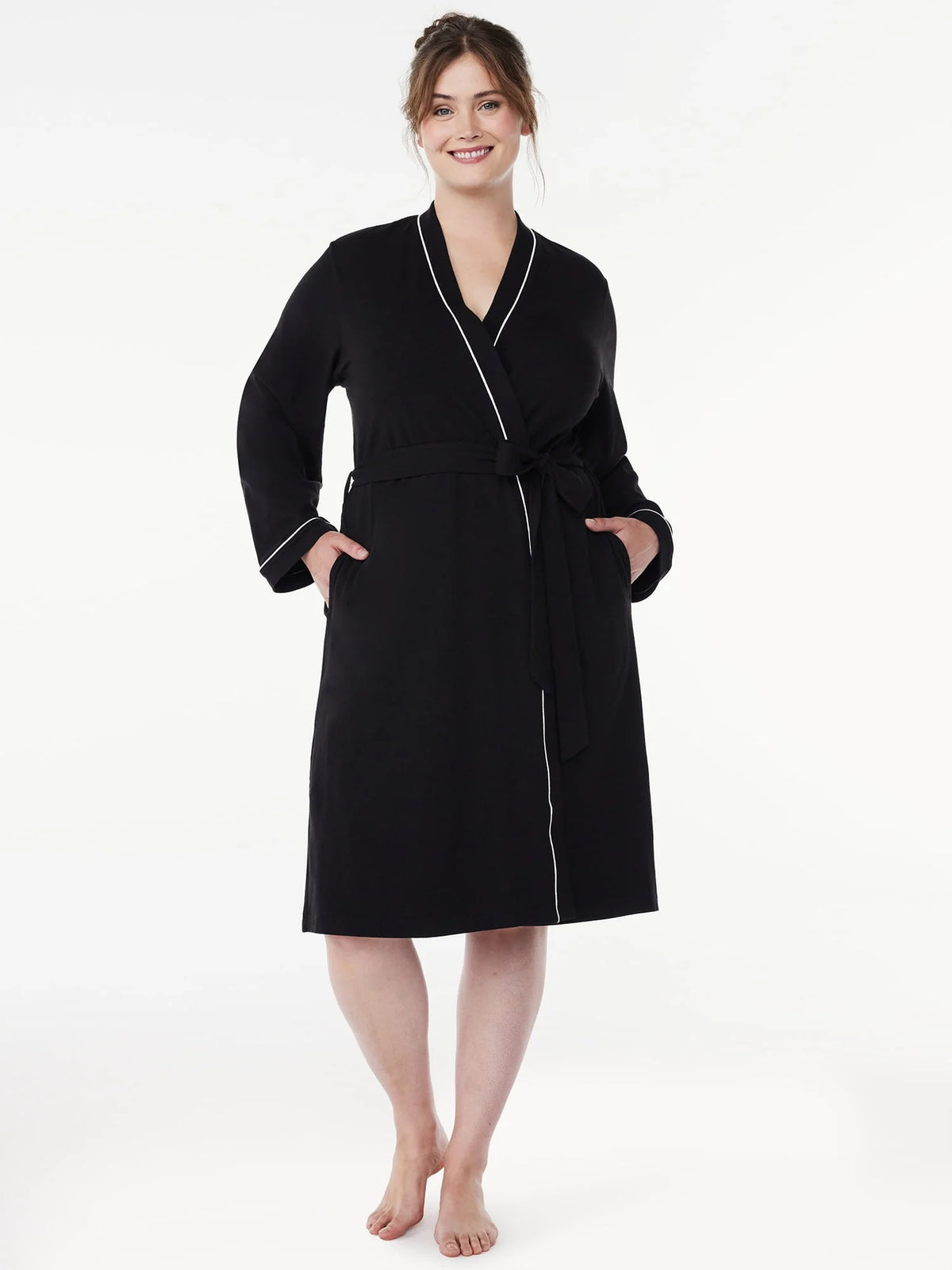 Women's Long Sleeve Wrap Robe H3675