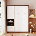 Twin Size Murphy Bed with Cabinet Gray O48196