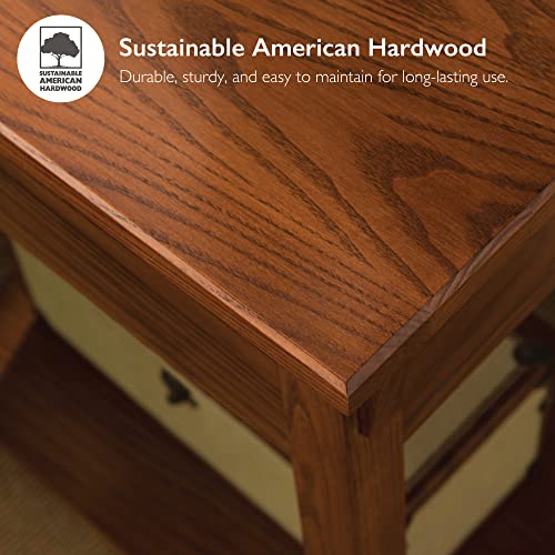 Medium Oak Wood Console Table D551460