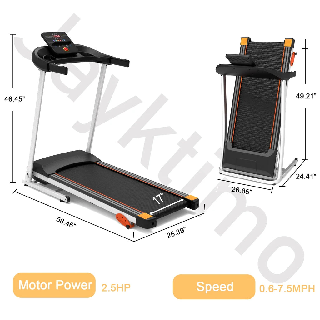 Folding Treadmill 2.5HP 220 LBS Weight Capacity C7144
