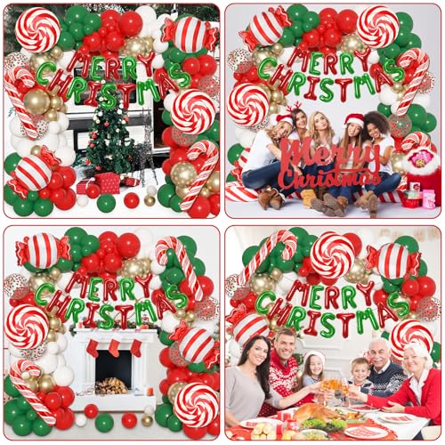 180 Pcs Christmas Balloon Arch Garland Kit W3104