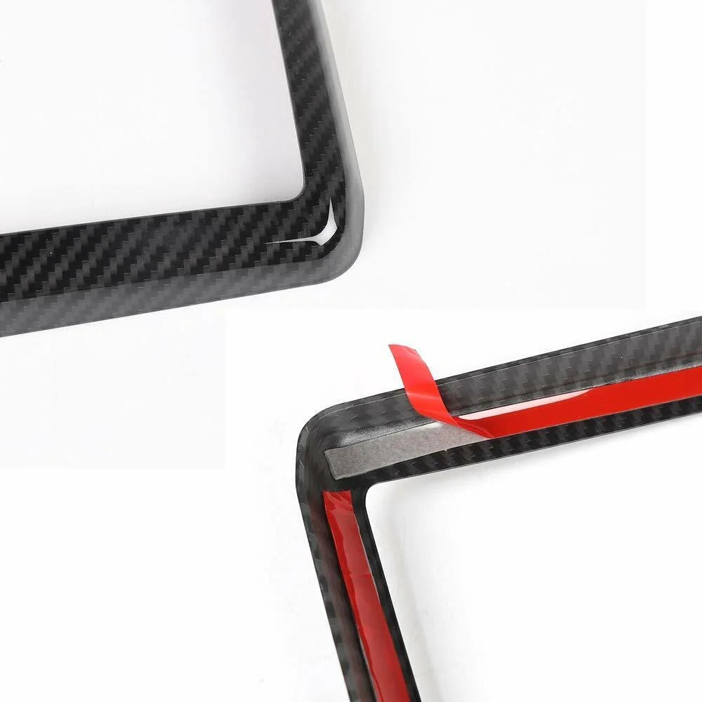 Carbon Fiber Roof Reading Light Frame Decor Cover Trim W460