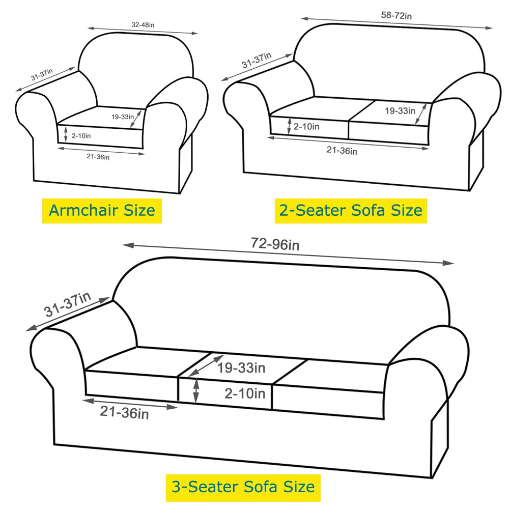 Velvet Plush Sofa Covers Gray Blue 3-Seater N33368