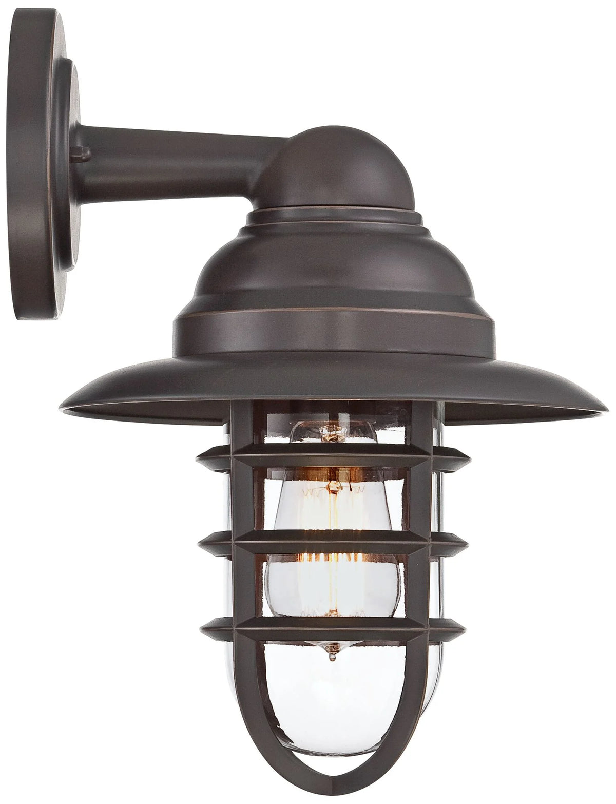 Galvanized Clear Glass Outdoor Wall Light Fixture N989