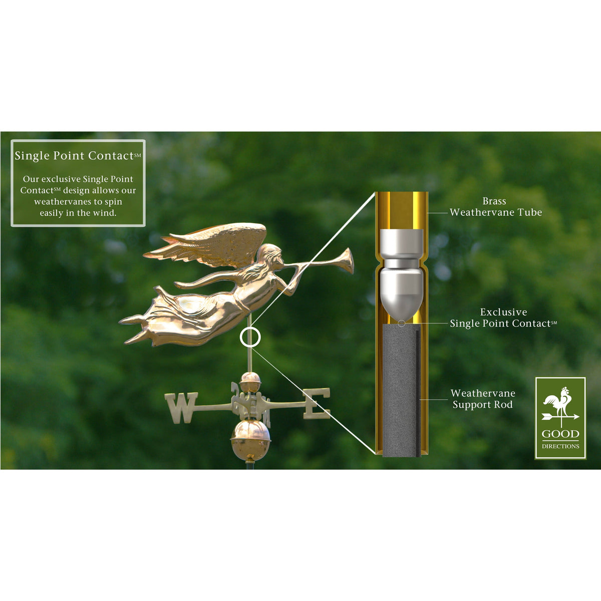 Angel with Arrow Weathervane Pure Copper L4106