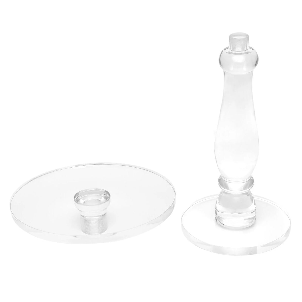 Acrylic Round End Table with Transparent Top Y14805