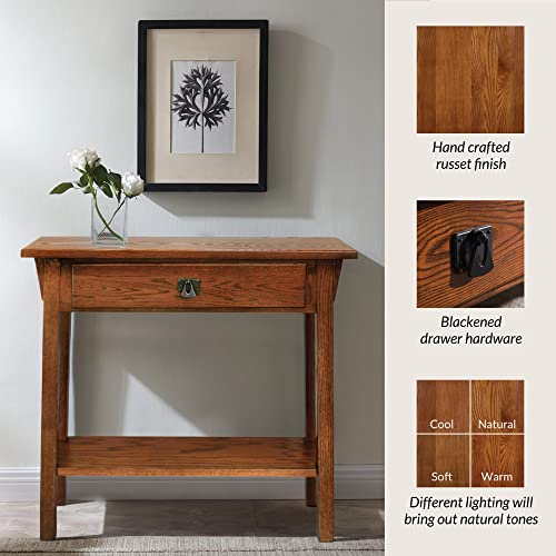 Medium Oak Wood Console Table D551460