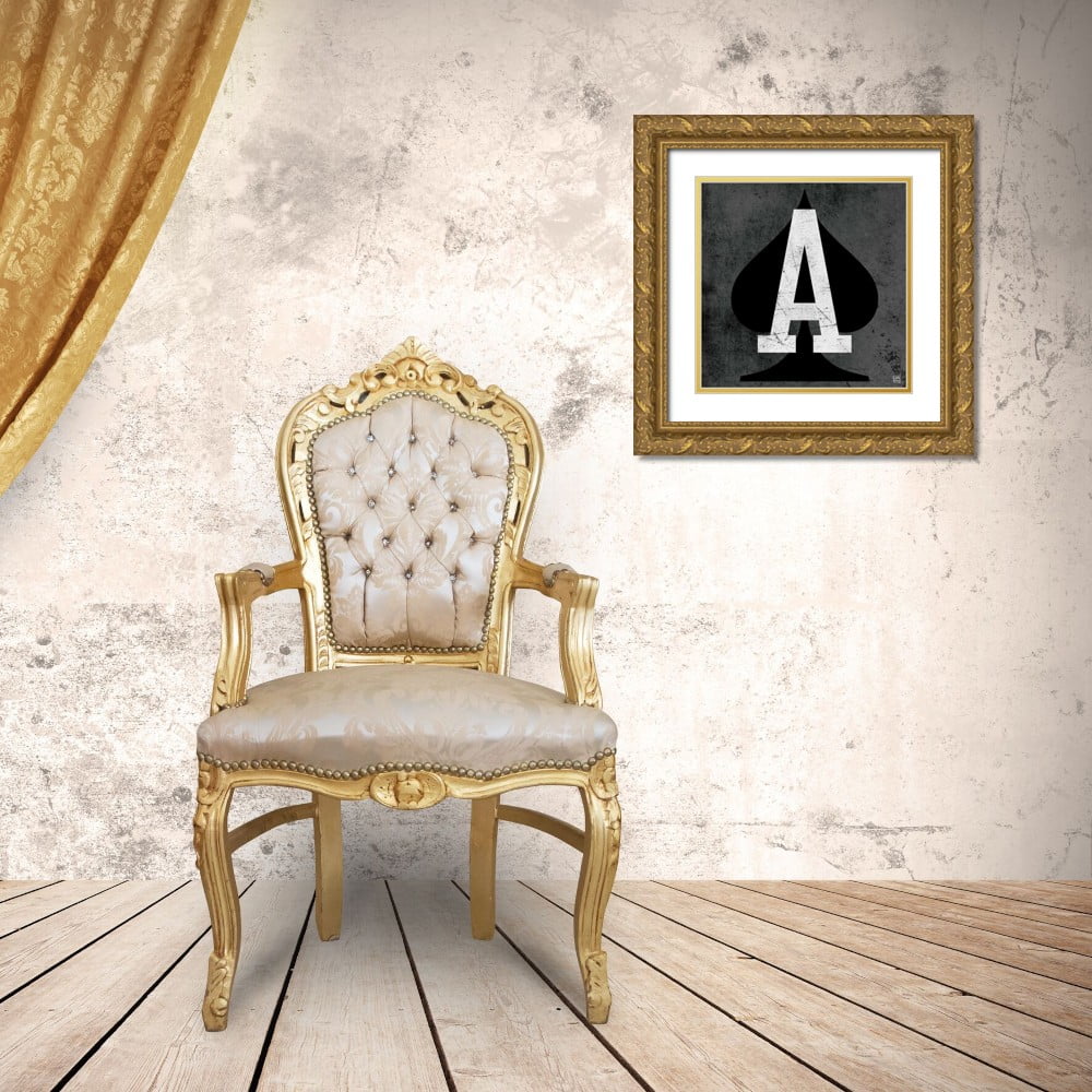 20x20 Gold Ornate Wood Framed Art Print M1258
