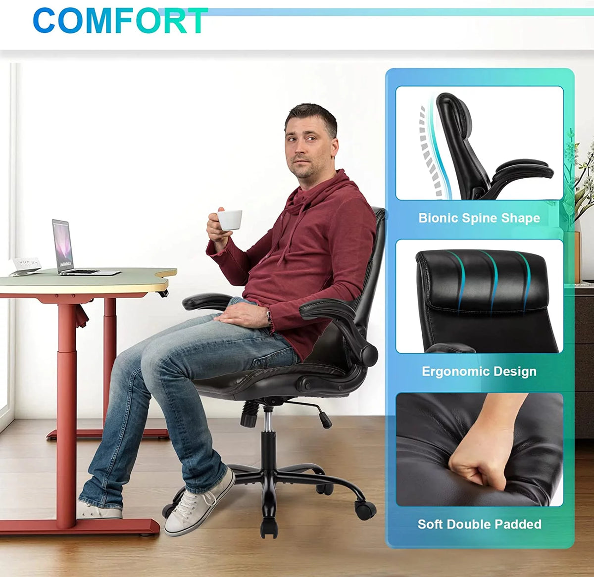 Ergonomic Leather Office Chair R7733