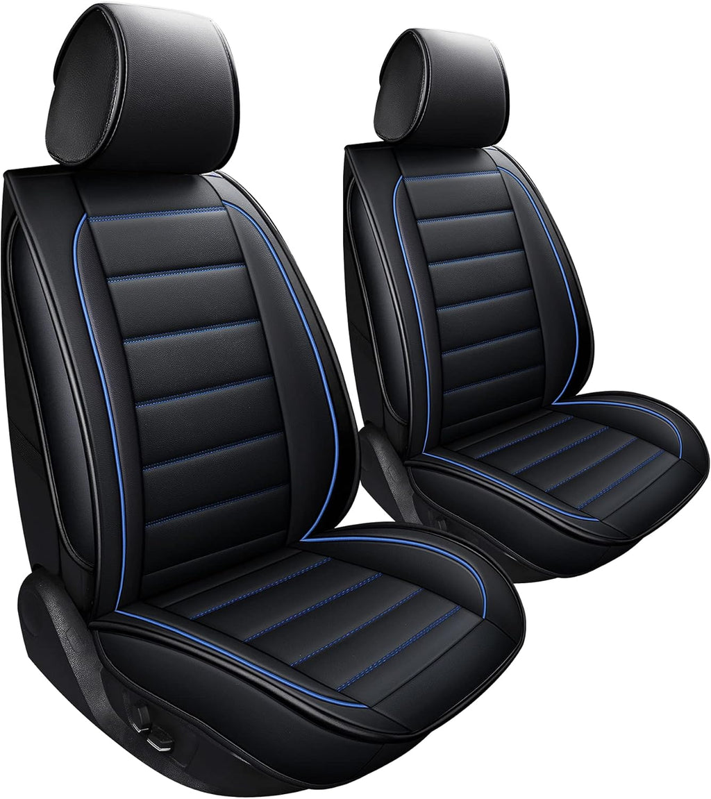 Black Full Set Faux Leather Car Seat Covers L7772