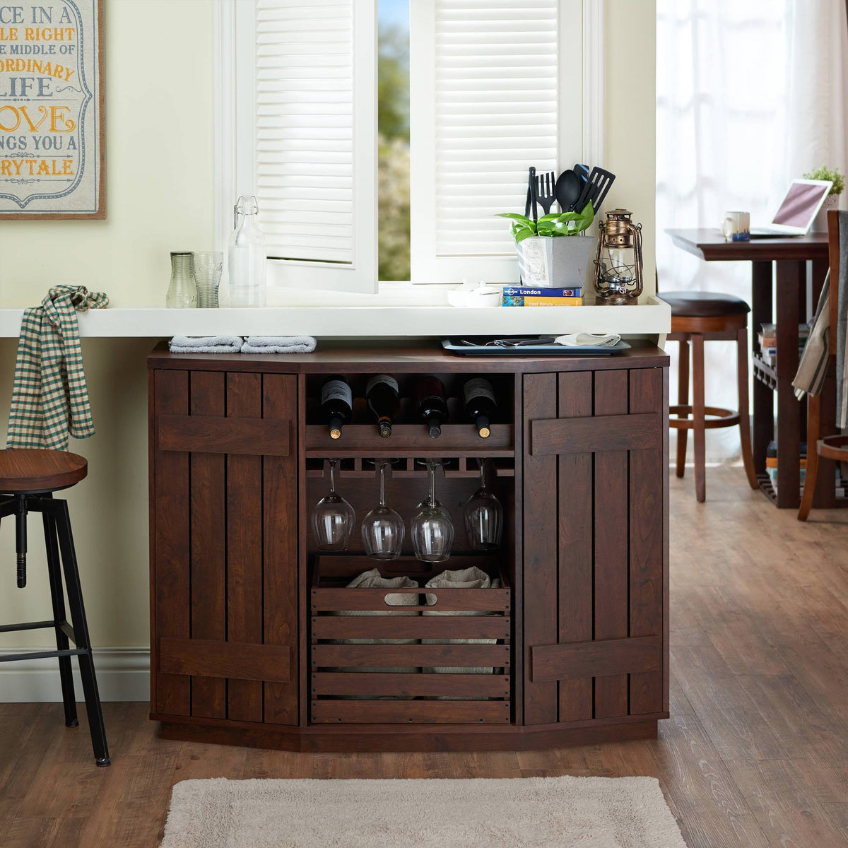 Vintage Walnut Multi-Storage Buffet Z36296