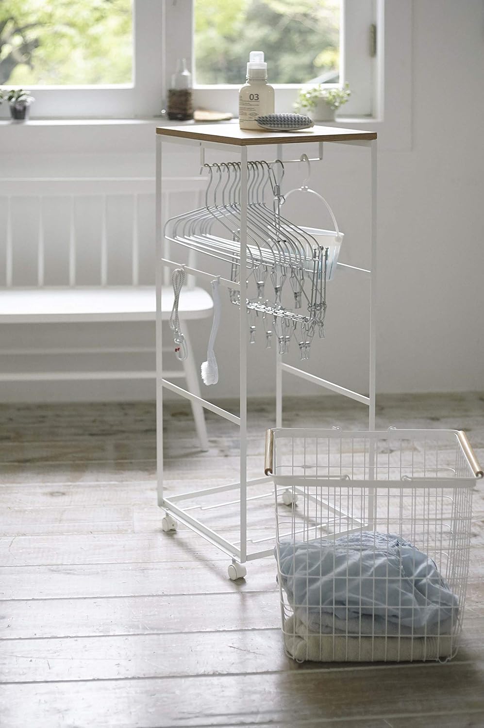 White Rolling Storage Cart V5595