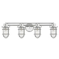 Seeded Glass Bathroom Light Chrome Cage 4 LT R6717