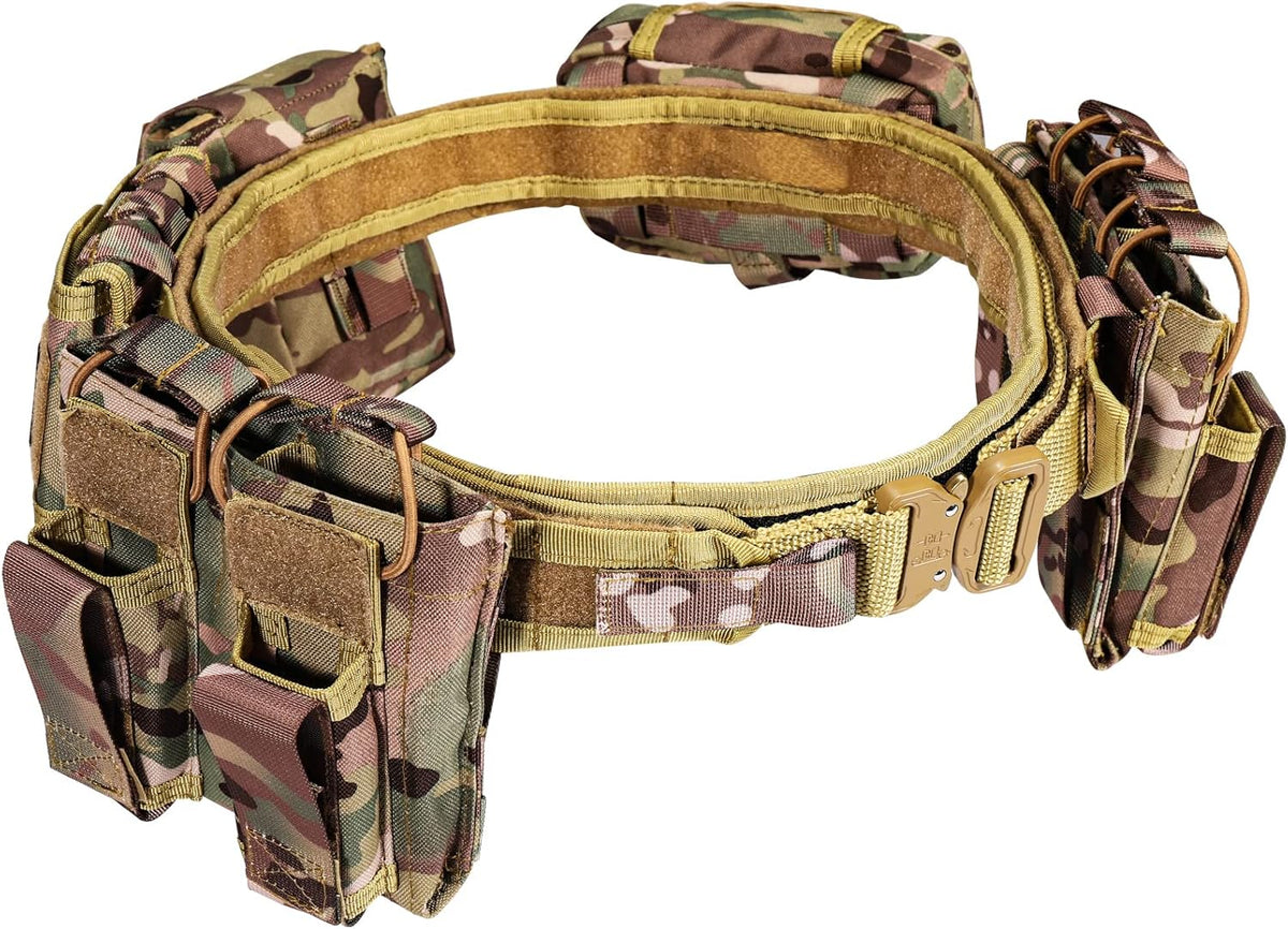 7 in 1 Tactical Modular Duty Belt Set with Pouches V863