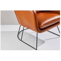 Camel Brown Distressed PU Leather Chair J5152