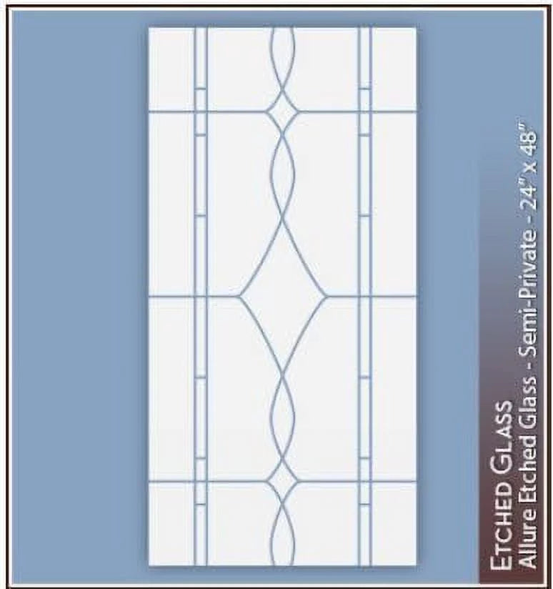 Etched Glass Semi-Private Window Film 24" W X 48" H Y286