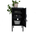 White Metal Locker End Table S378
