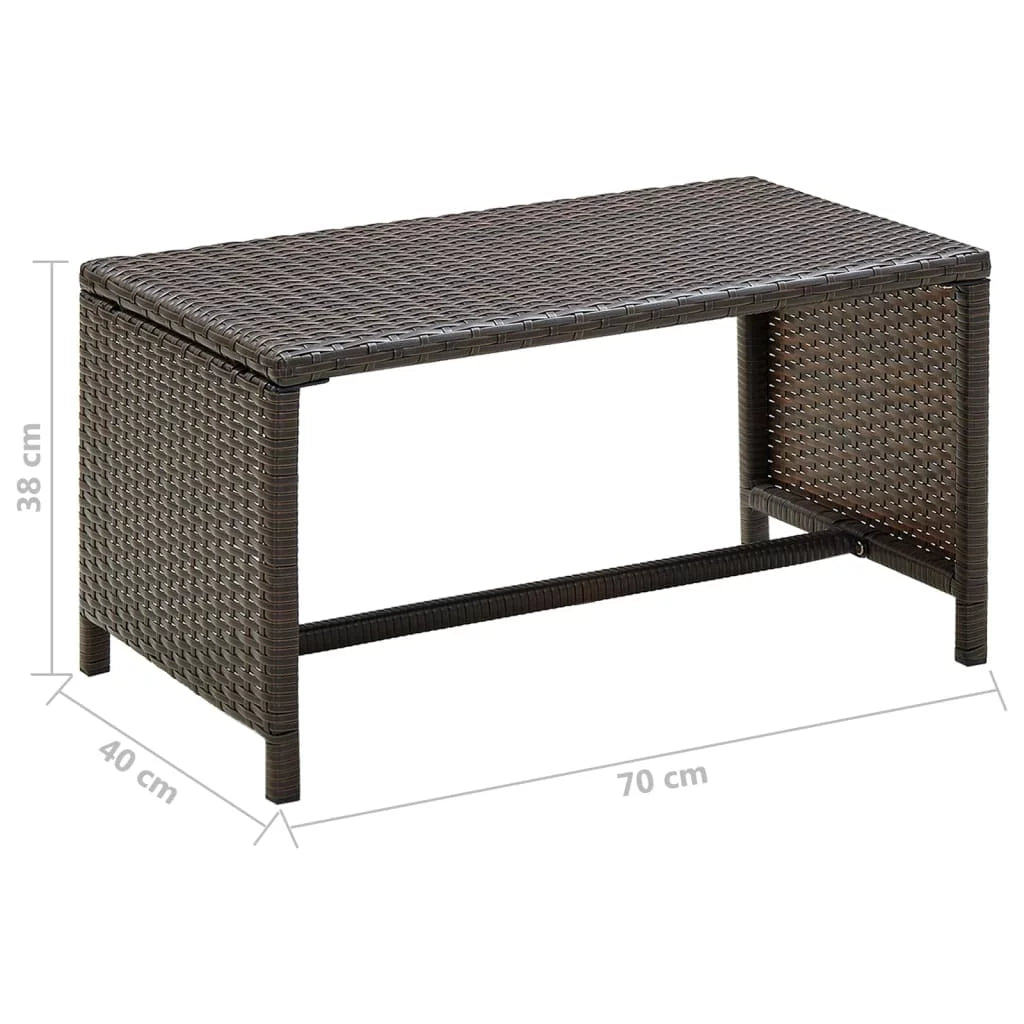 Brown Poly Rattan Coffee Table B7798
