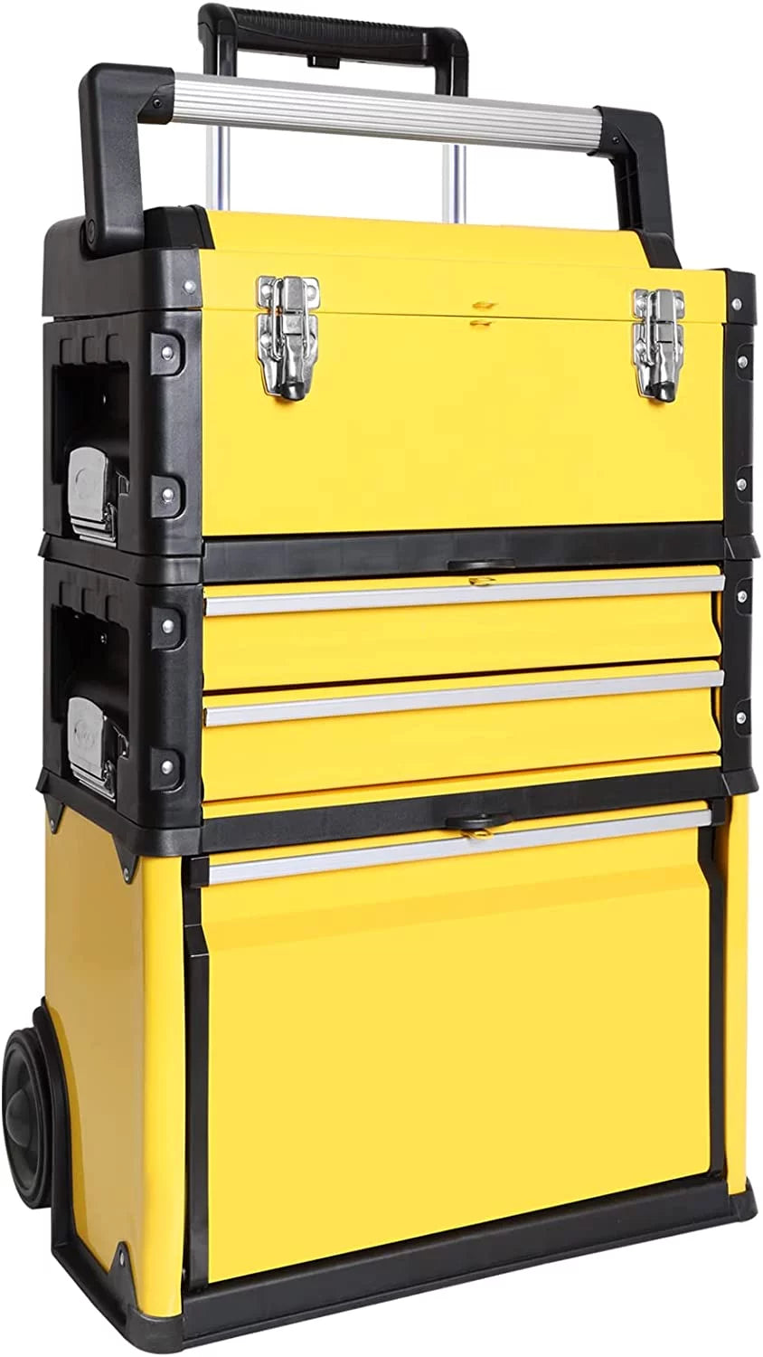 Red Rolling Tool Chest with Wheels 3 Drawers W3118