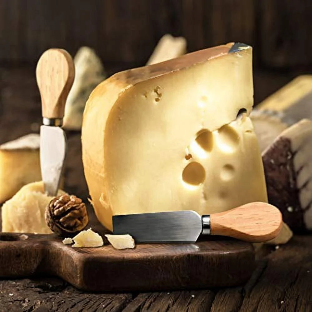 Cheese Knife Block Set with Wooden Handle V243583