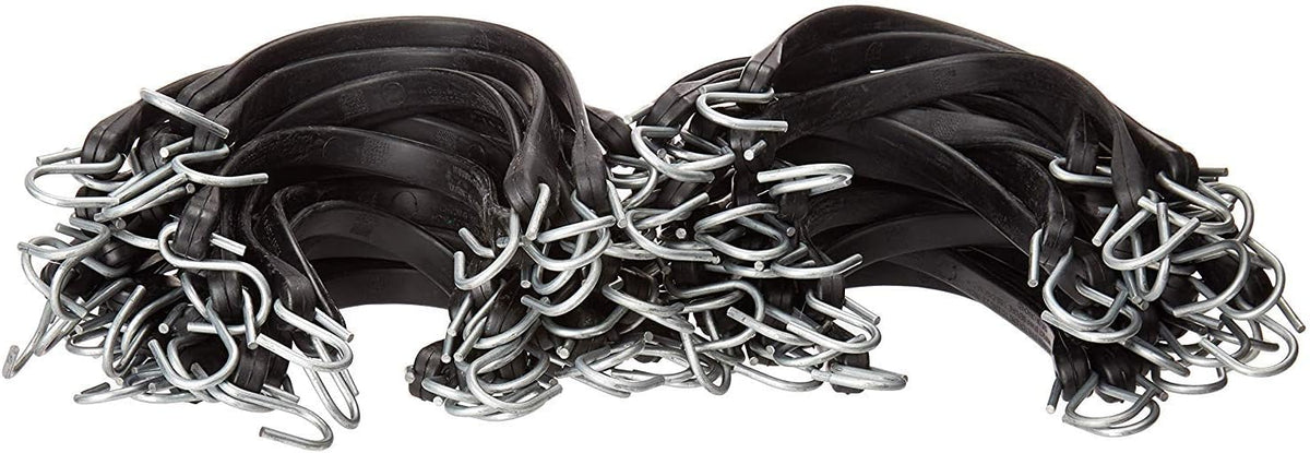 Pack of 25 41 inch Rubber Bungee Cords with Metal S Hooks O2573