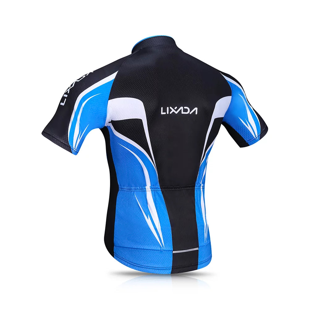 Breathable Quick-Dry Short Sleeve Cycling Jersey Set with Padded Shorts N72652