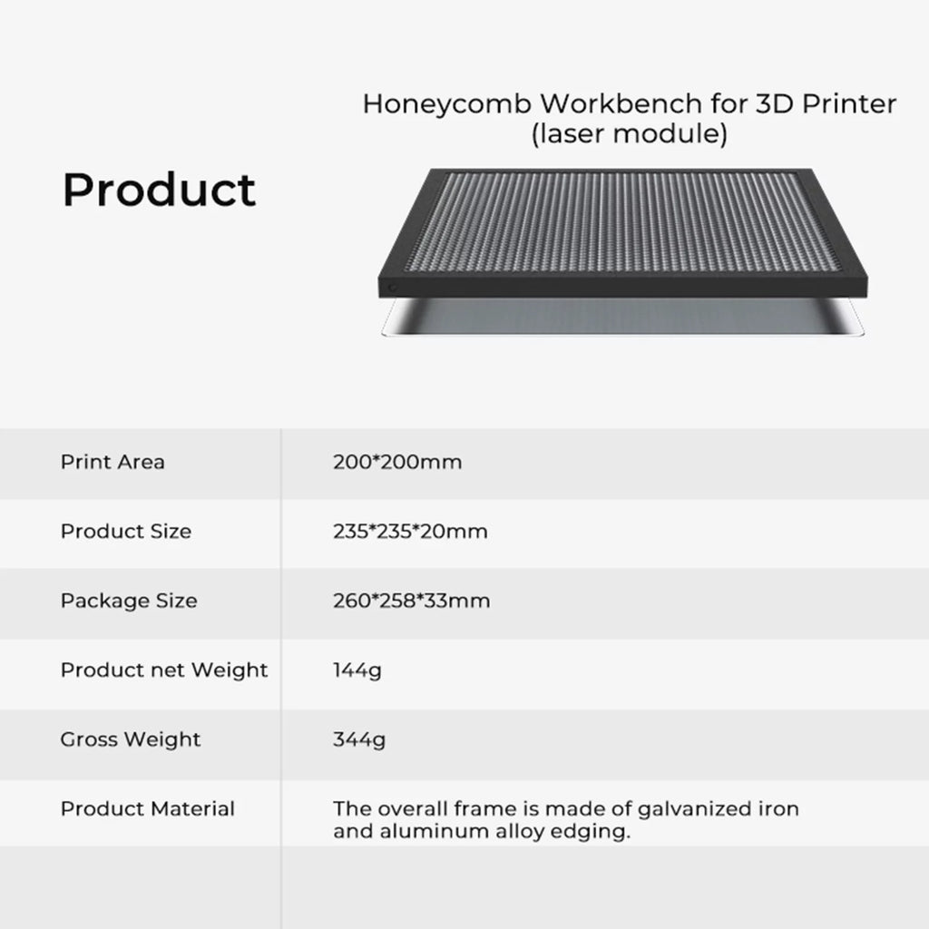 235x235mm Aluminum Honeycomb Workbench K789