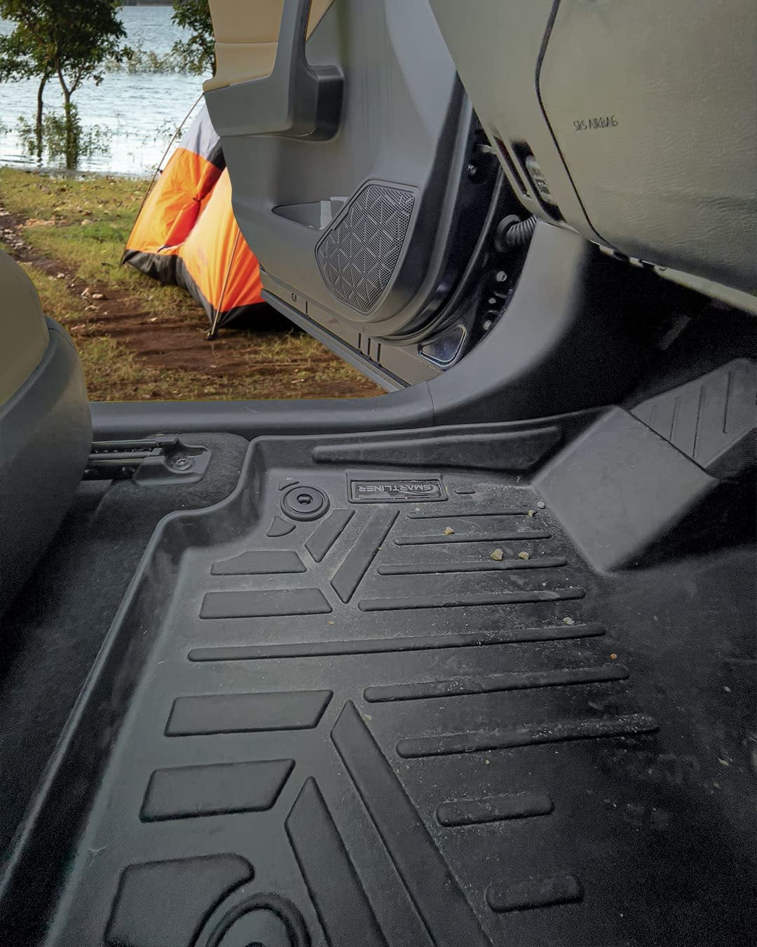 Custom Fit 2 Row Floor Mat Liner Set Black W51819