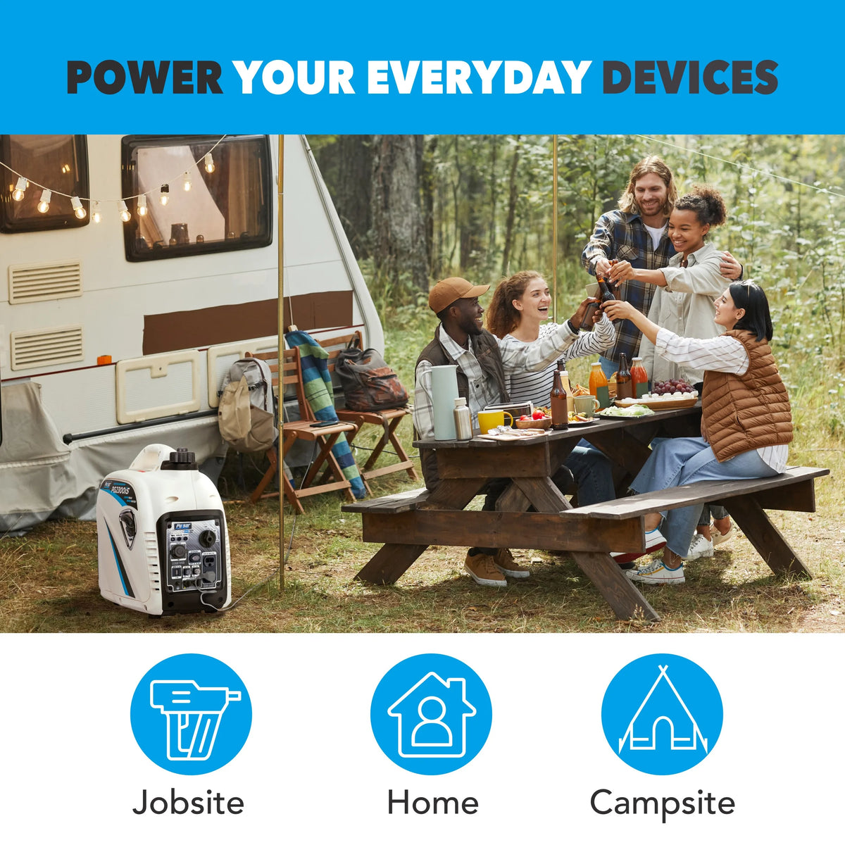 2300-Watt Super Quiet Gas Powered Inverter Generator with USB X221953