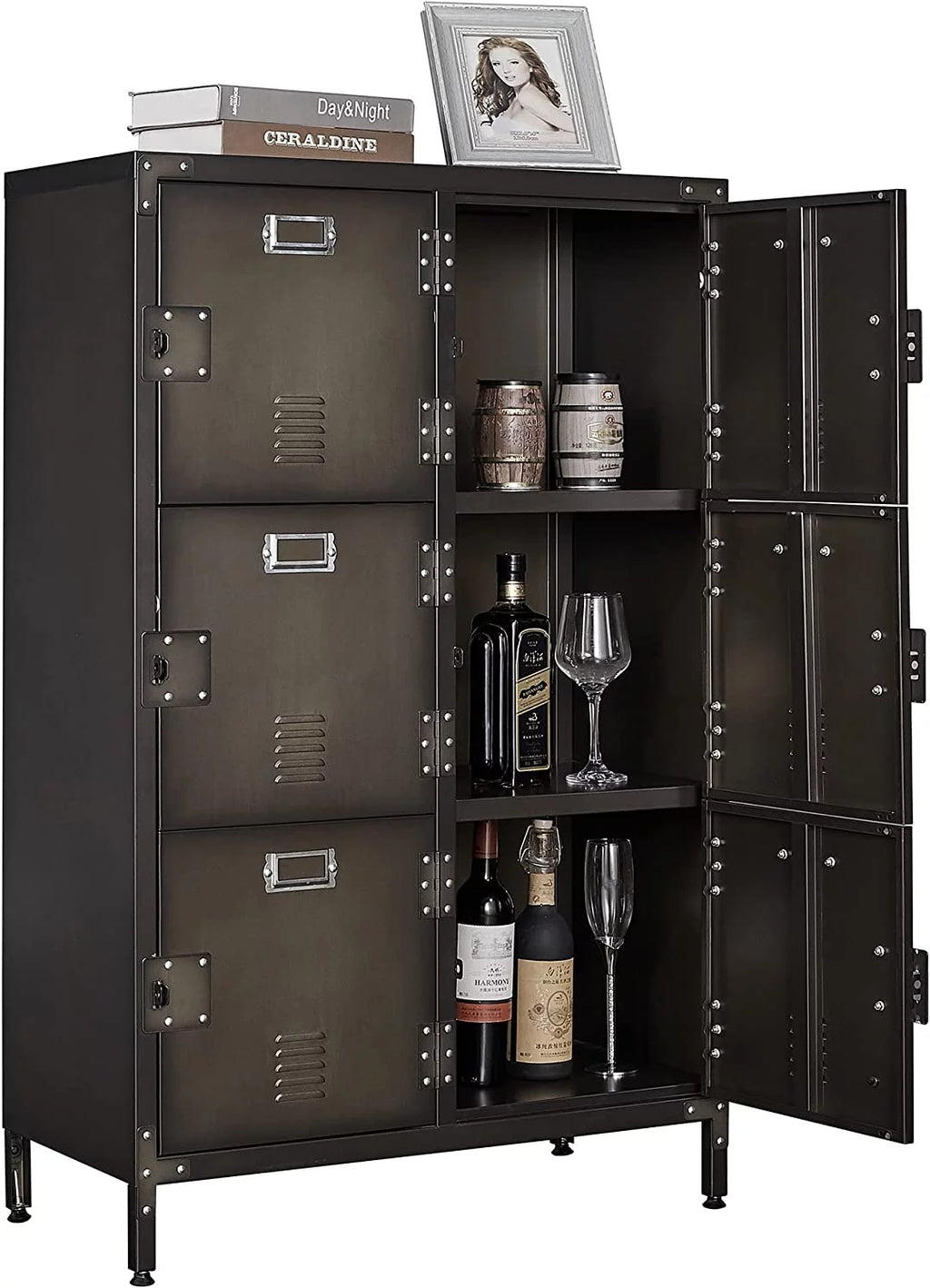 Metal Storage Cabinet with 6 Doors E86237