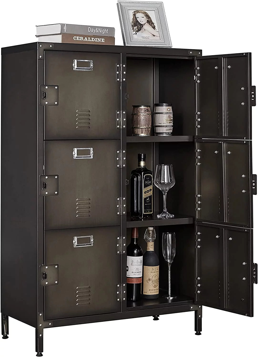 Metal Storage Cabinet with 6 Doors E86237