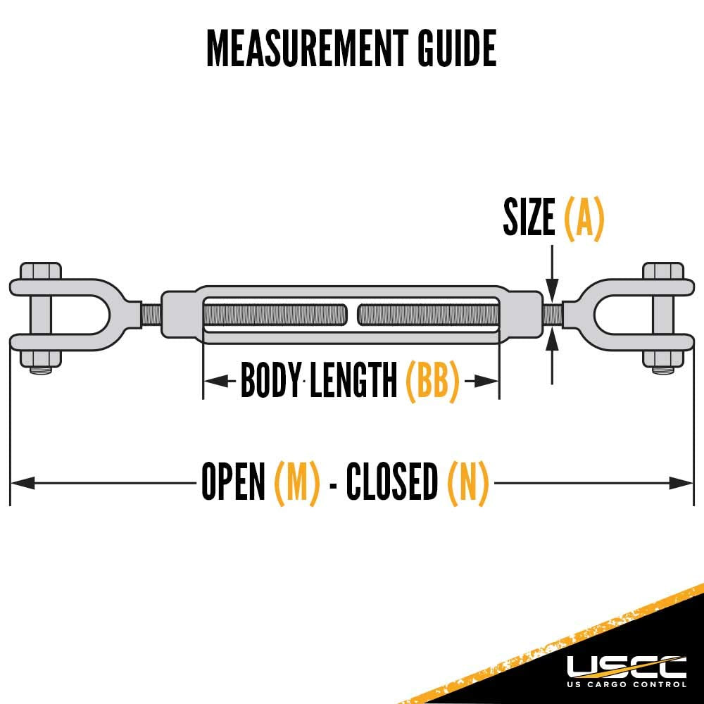 3/4 Inch x 12 Inches Galvanized Jaw and Jaw Turnbuckles H362599