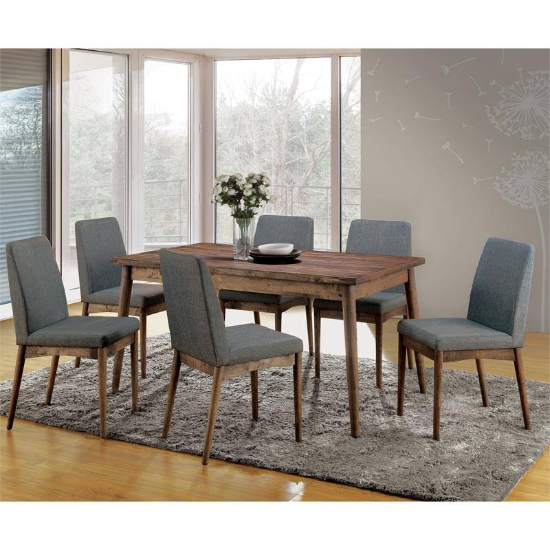 Natural Wood Rectangular Dining Table Q27685
