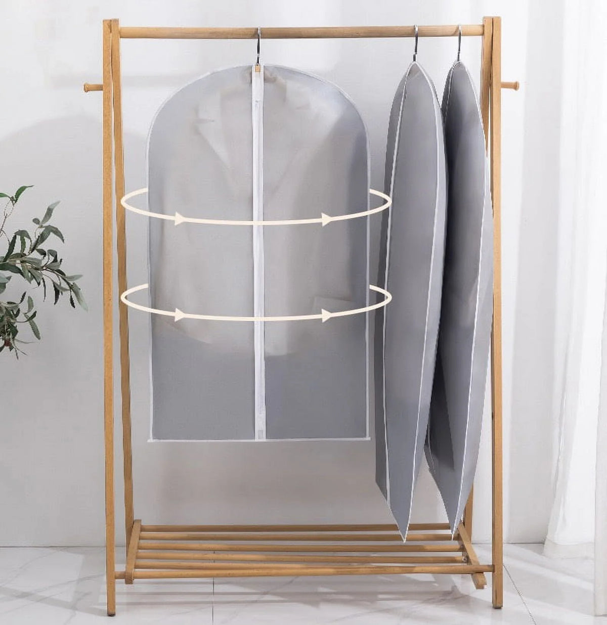 Garment Bags 5 Pack 40 X 24 Hanging Clothes Covers with Zipper Y874140