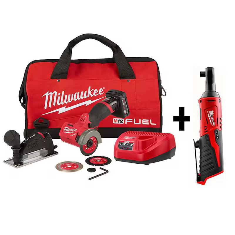 12V Cordless Brushless Cut Off Saw Kit with Ratchet V723