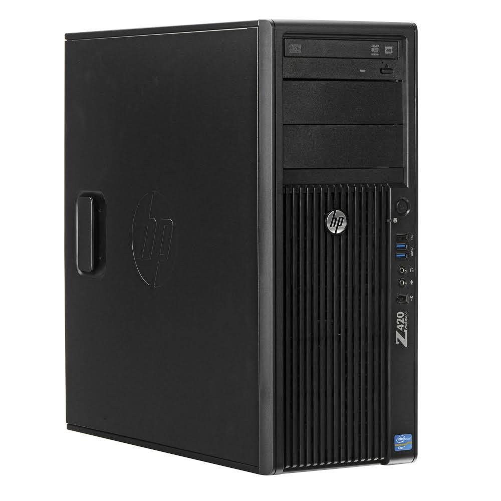 HP Z420 Workstation E5-1650 Six Core 3.2GHz 64GB 1TB SSD 2TB Q4000 Win 10 J536