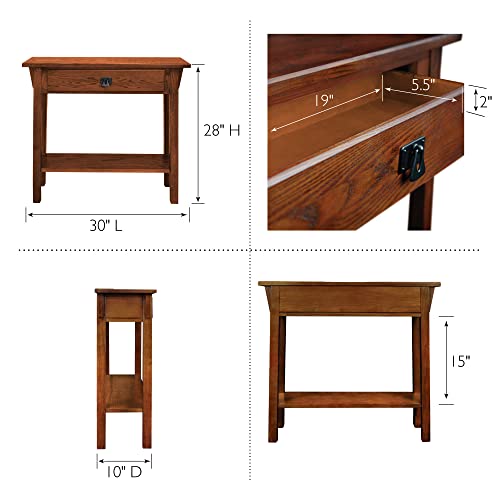 Medium Oak Wood Console Table D551460