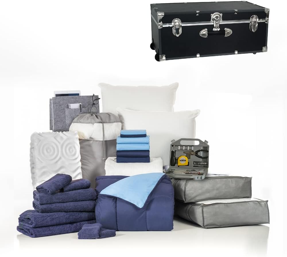 Twin XL 25-Piece Bedding Bath Set with Trunk T91156