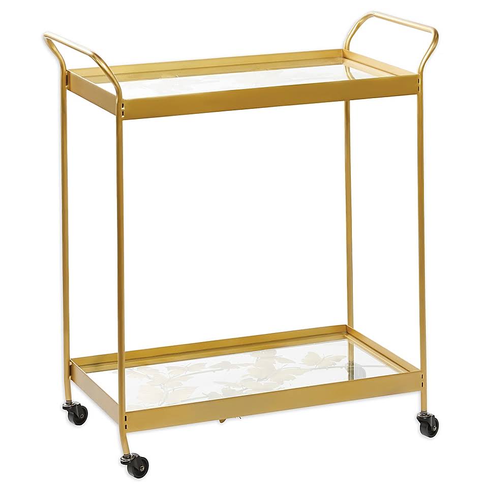 Gold Metal Bar Cart S57412