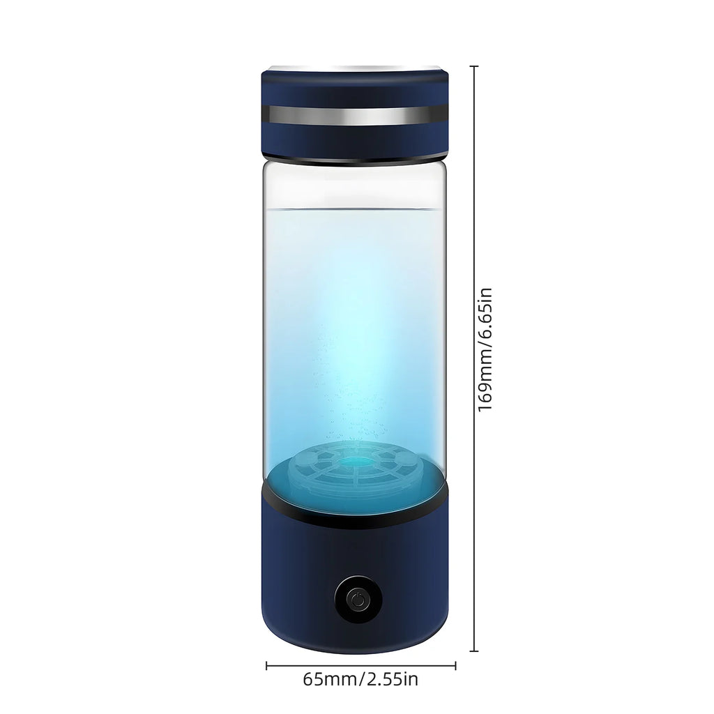 Portable Hydrogen Water Bottle Ionizer with SPE and PEM Technology, 330ml M63084