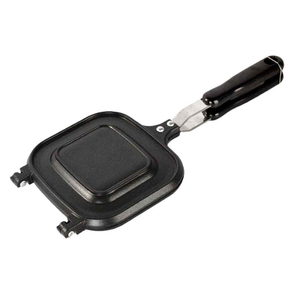 Double Sided Non Stick Bread Toast Maker Pan with Heat Resistant Handles J69759