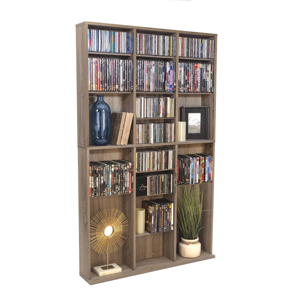 Adjustable Wood Media Storage Shelf Bookcase J890455