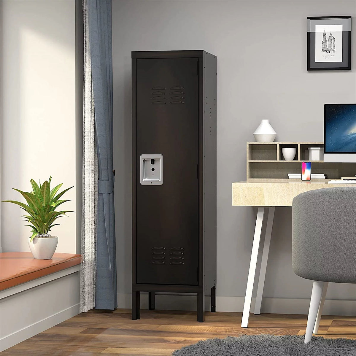 Metal Storage Cabinet with 6 Doors E86237