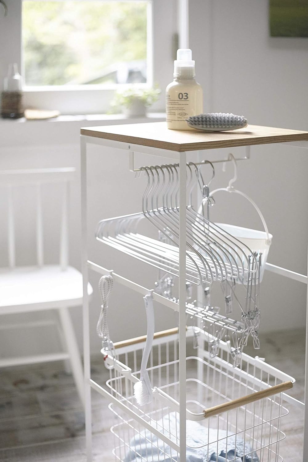 White Rolling Storage Cart V5595
