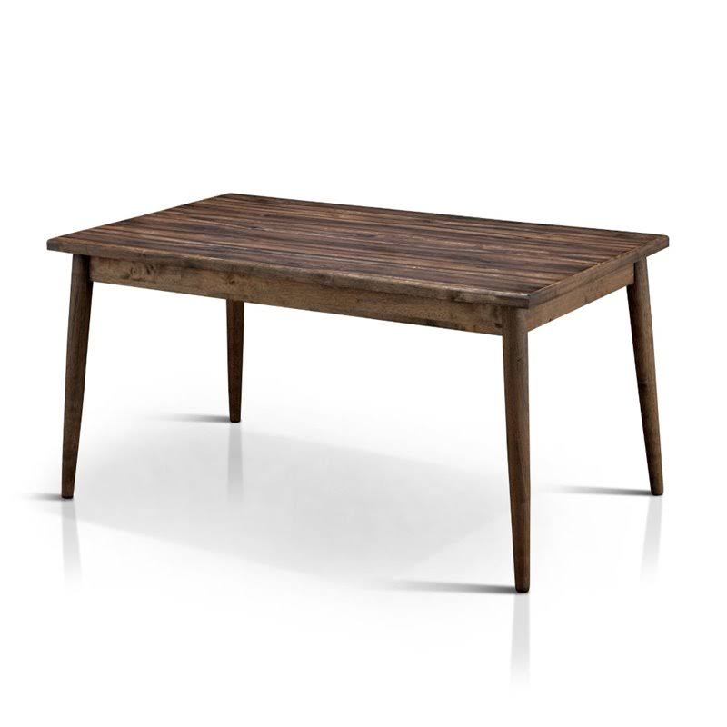 Natural Wood Rectangular Dining Table Q27685