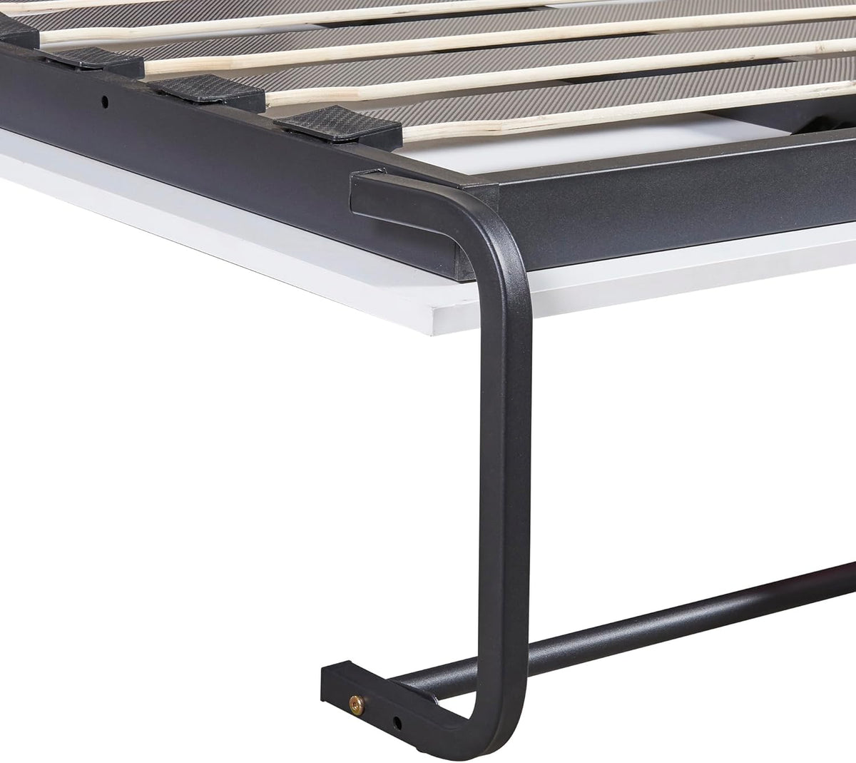 Twin Size Murphy Bed with Cabinet Gray O48196